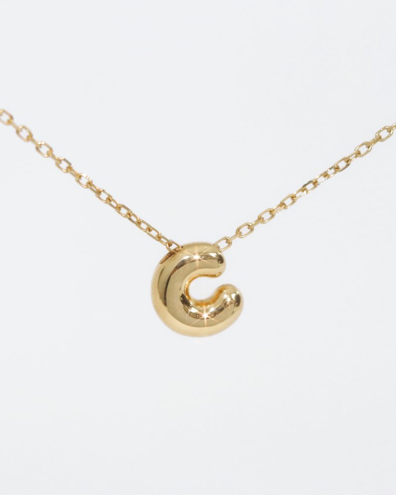 Initial Plain Gold Necklace