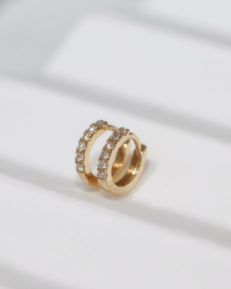 Hoop Diamond Earrings - 6mm - BJE0106