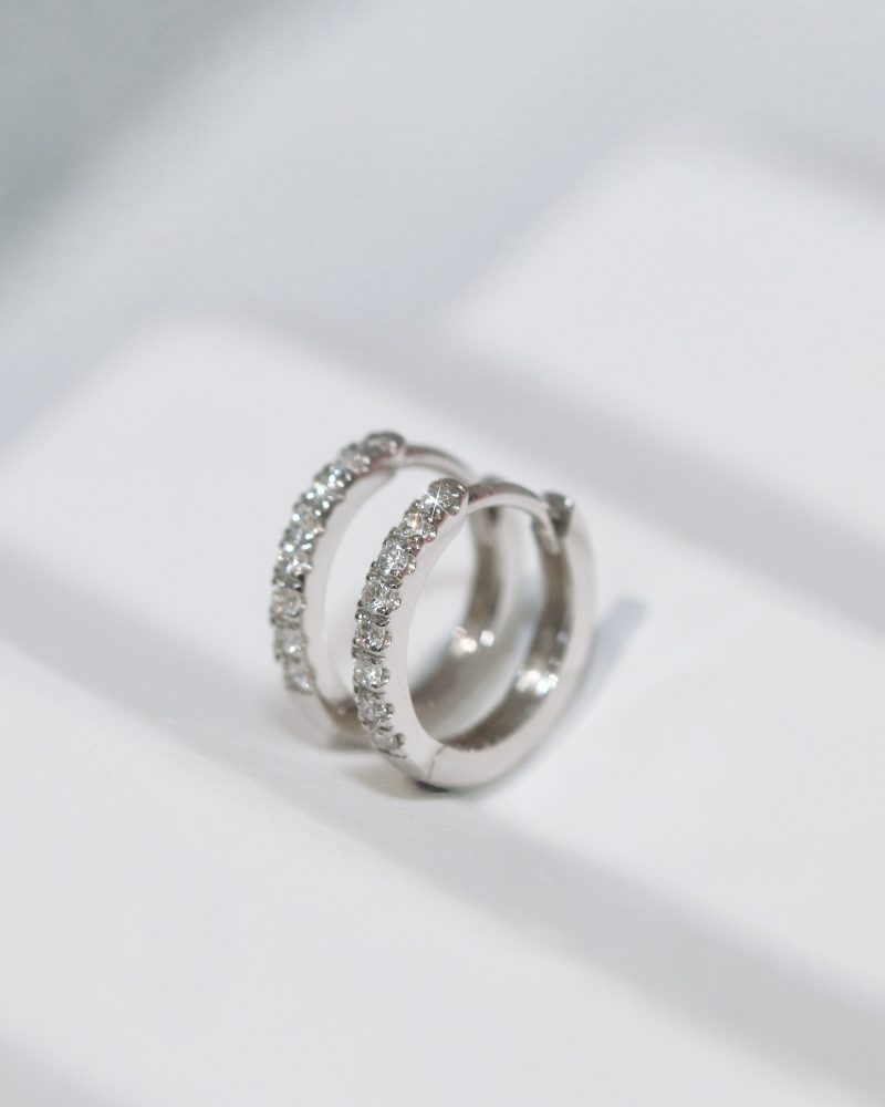 Hoop Diamond Earrings - 7mm - BJE0107