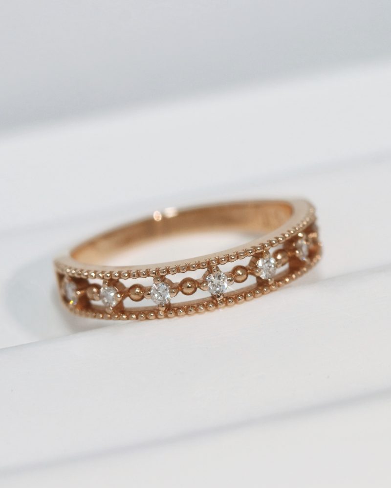 Milgrain Filigree Diamond Ring