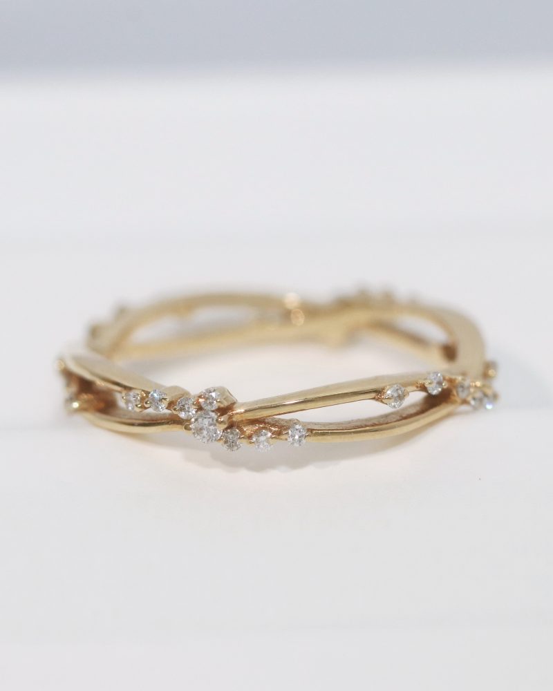 Diamond Criss Cross Eternity Ring