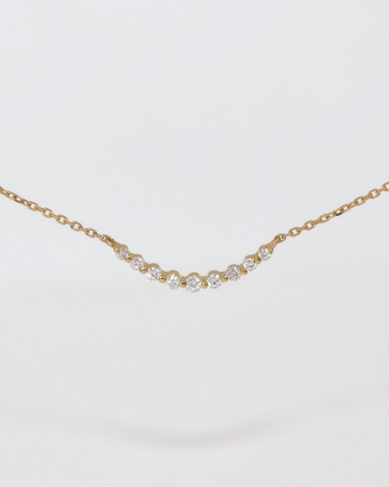 Gradient Smile Diamond Necklace