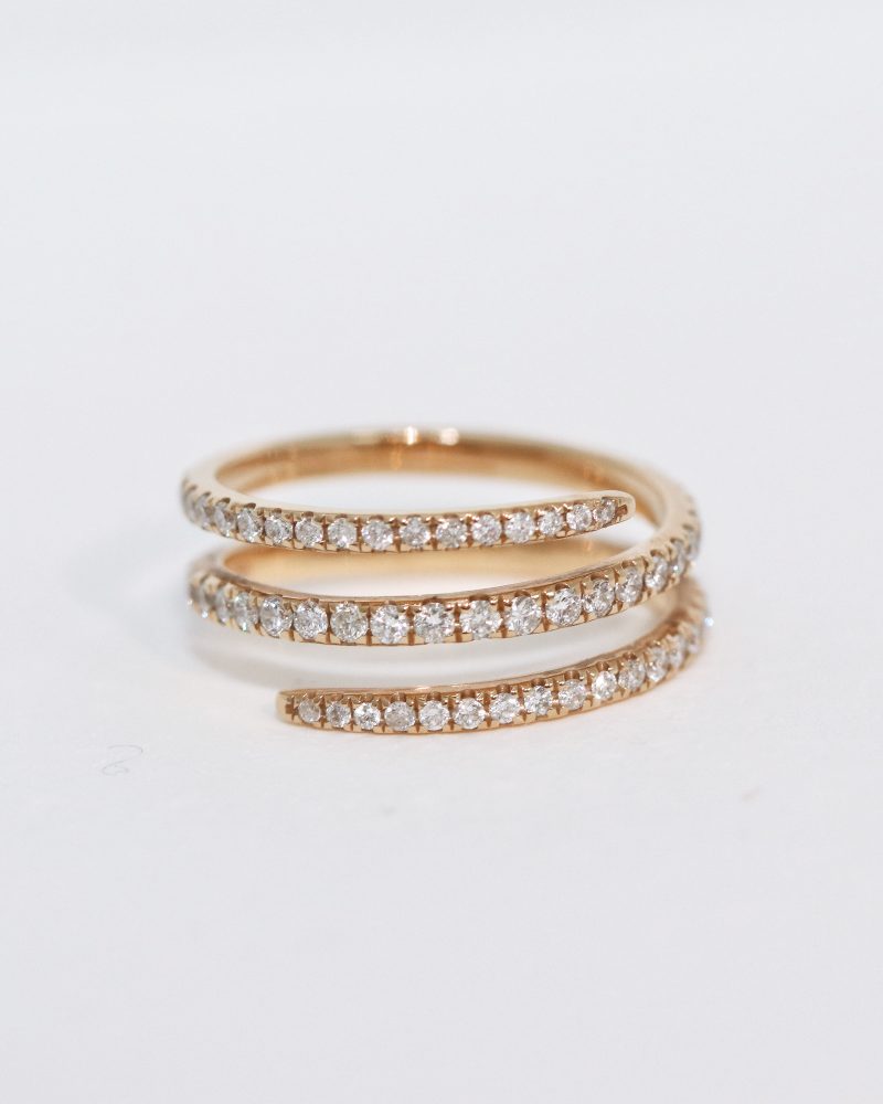 Spiral Eternity Diamond Ring