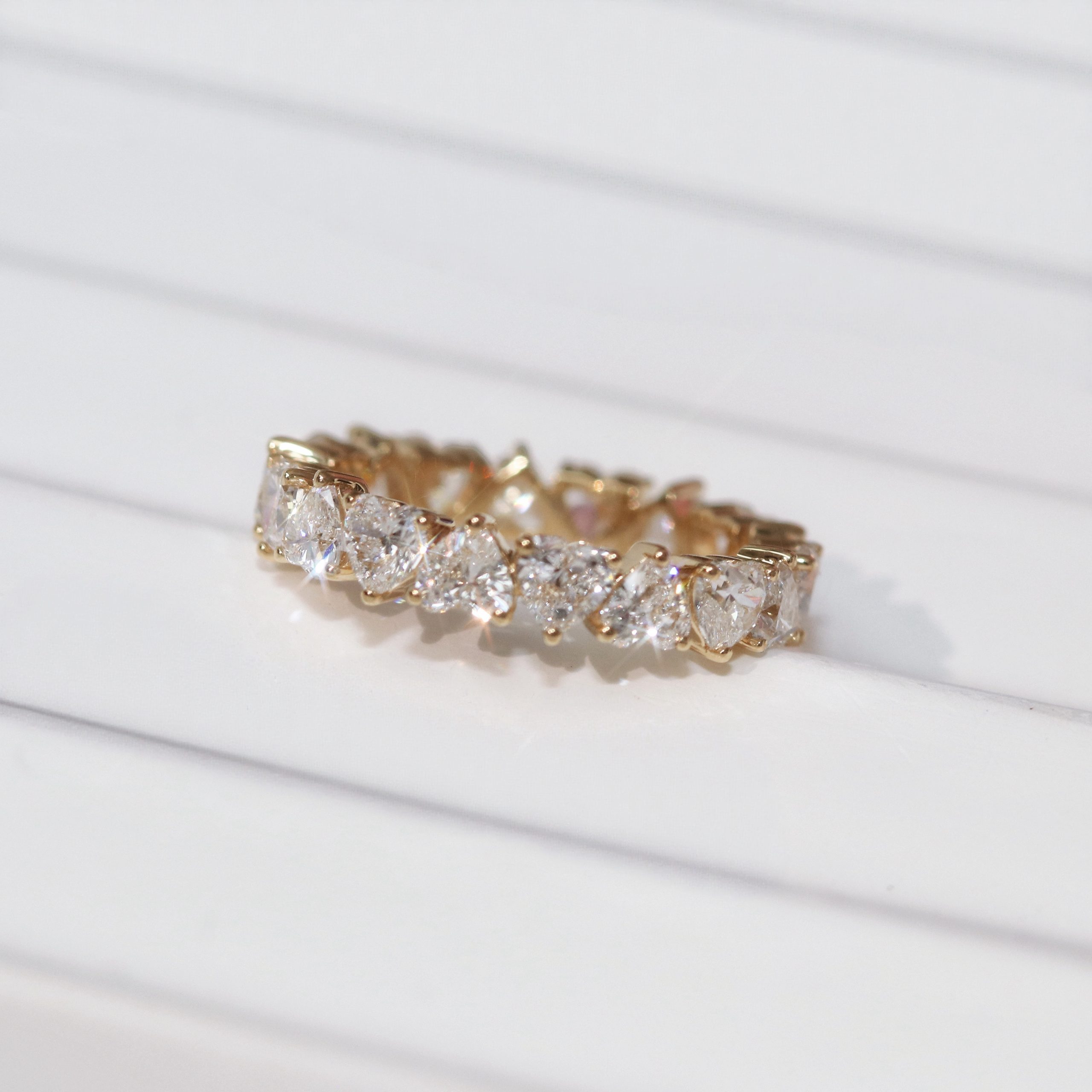 Heart Shape Diamond Eternity Ring - Image 4
