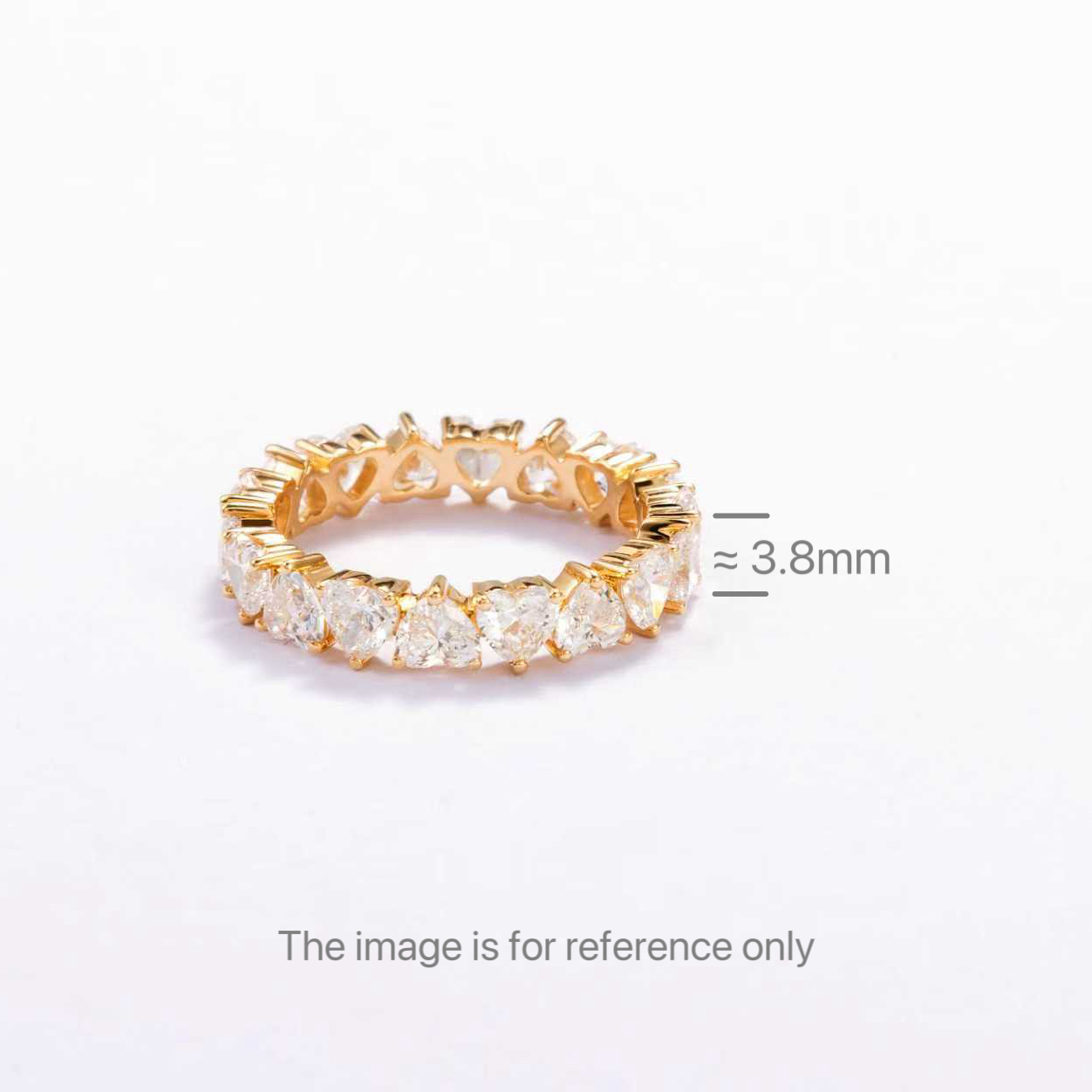 Heart Shape Diamond Eternity Ring - Image 5