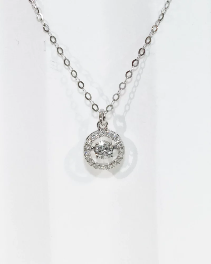 Round Dancing Diamond Necklace