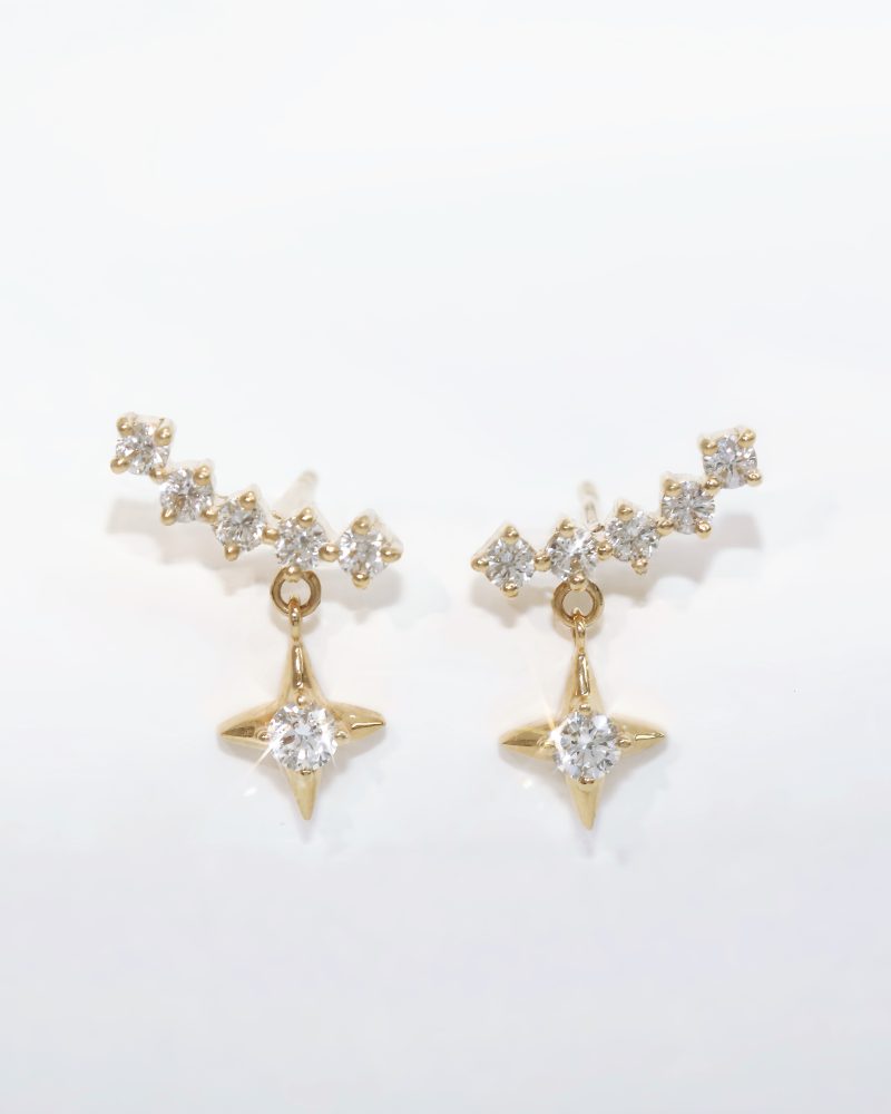 Star Diamond Stud Earrings