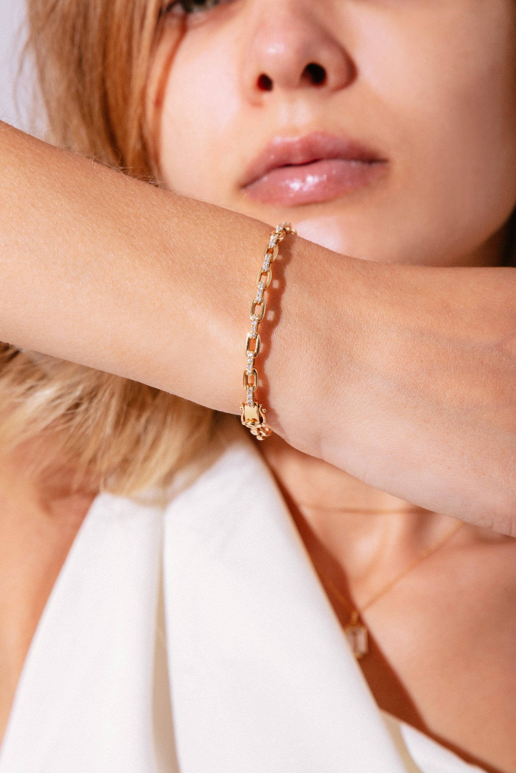 Chain Diamond Bangle - Image 2