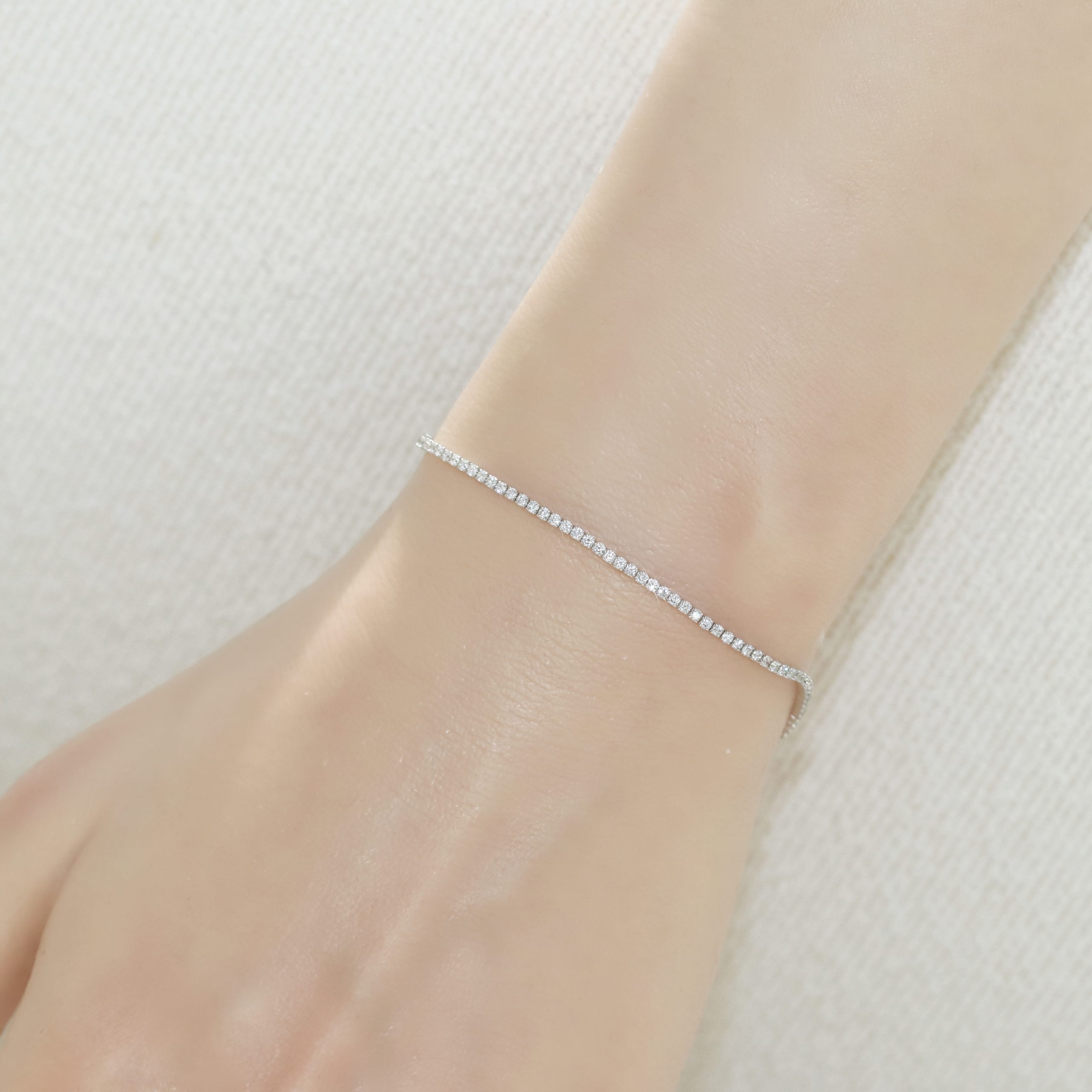 Diamond Snake Chain Tennis Bracelet - Image 3