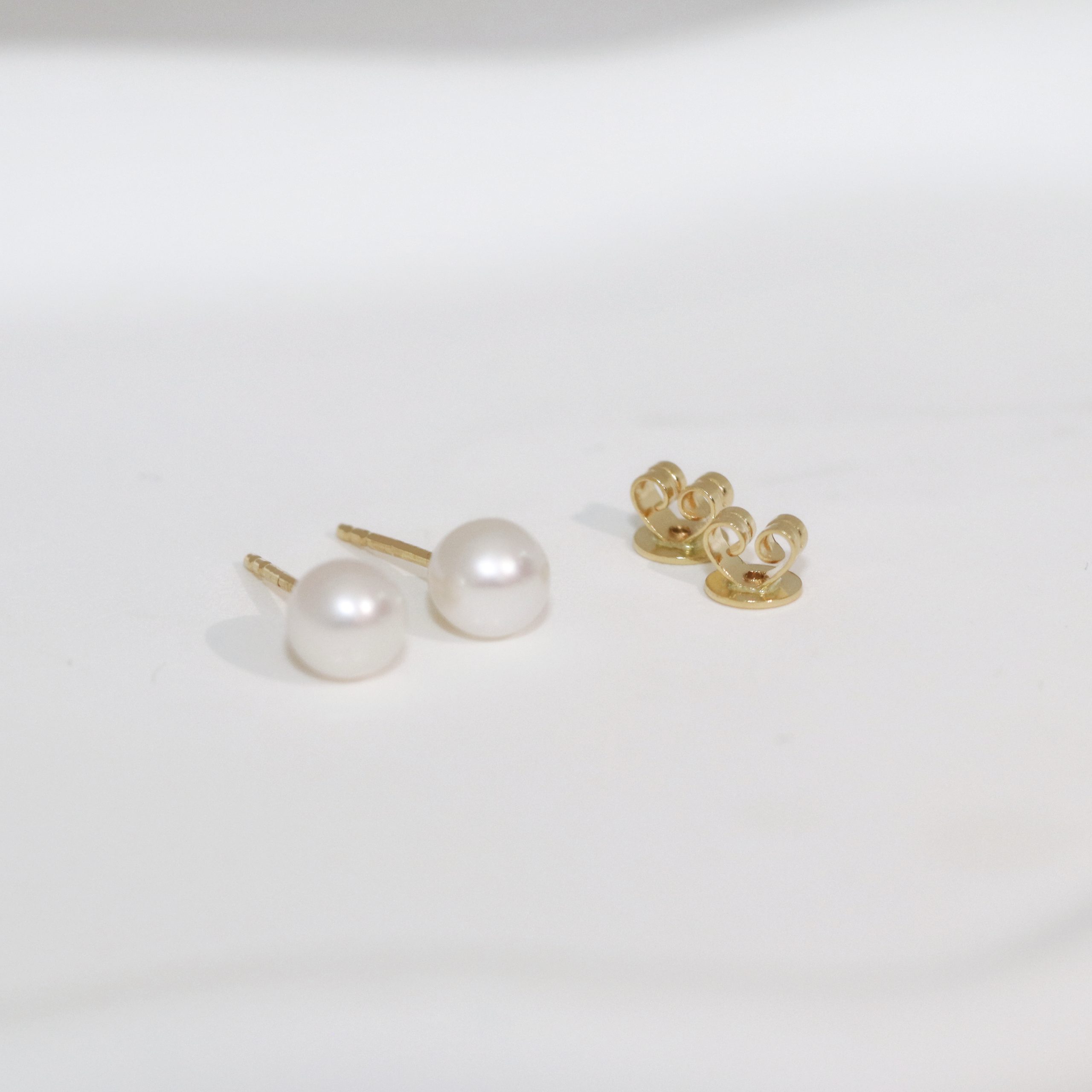 Freshwater Pearl Studs Earrings 5.0 - 5.5mm - Image 2