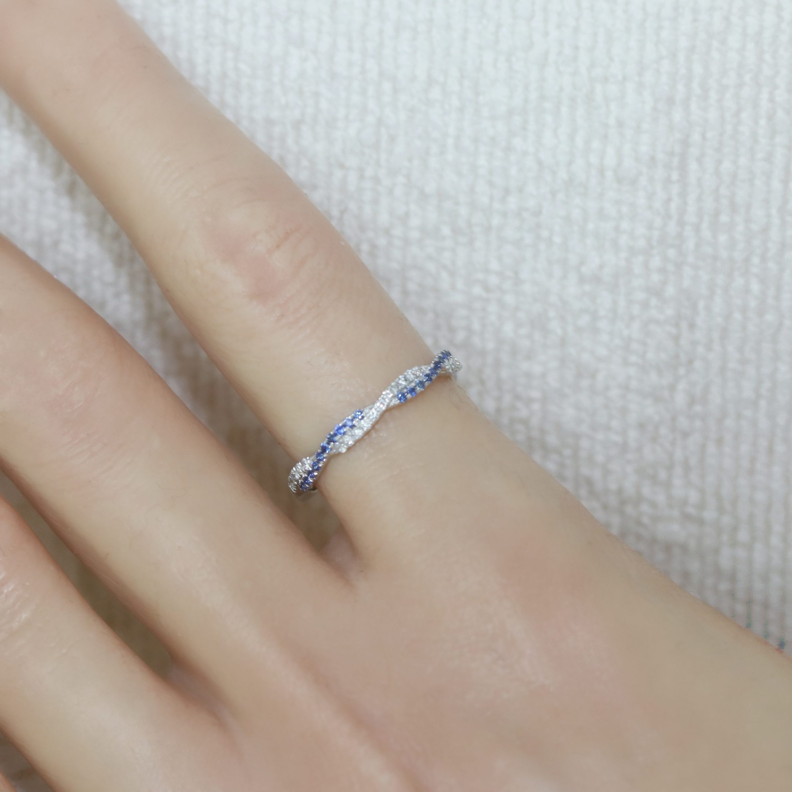 Twist Sapphire/Ruby & Diamond Ring - Image 5