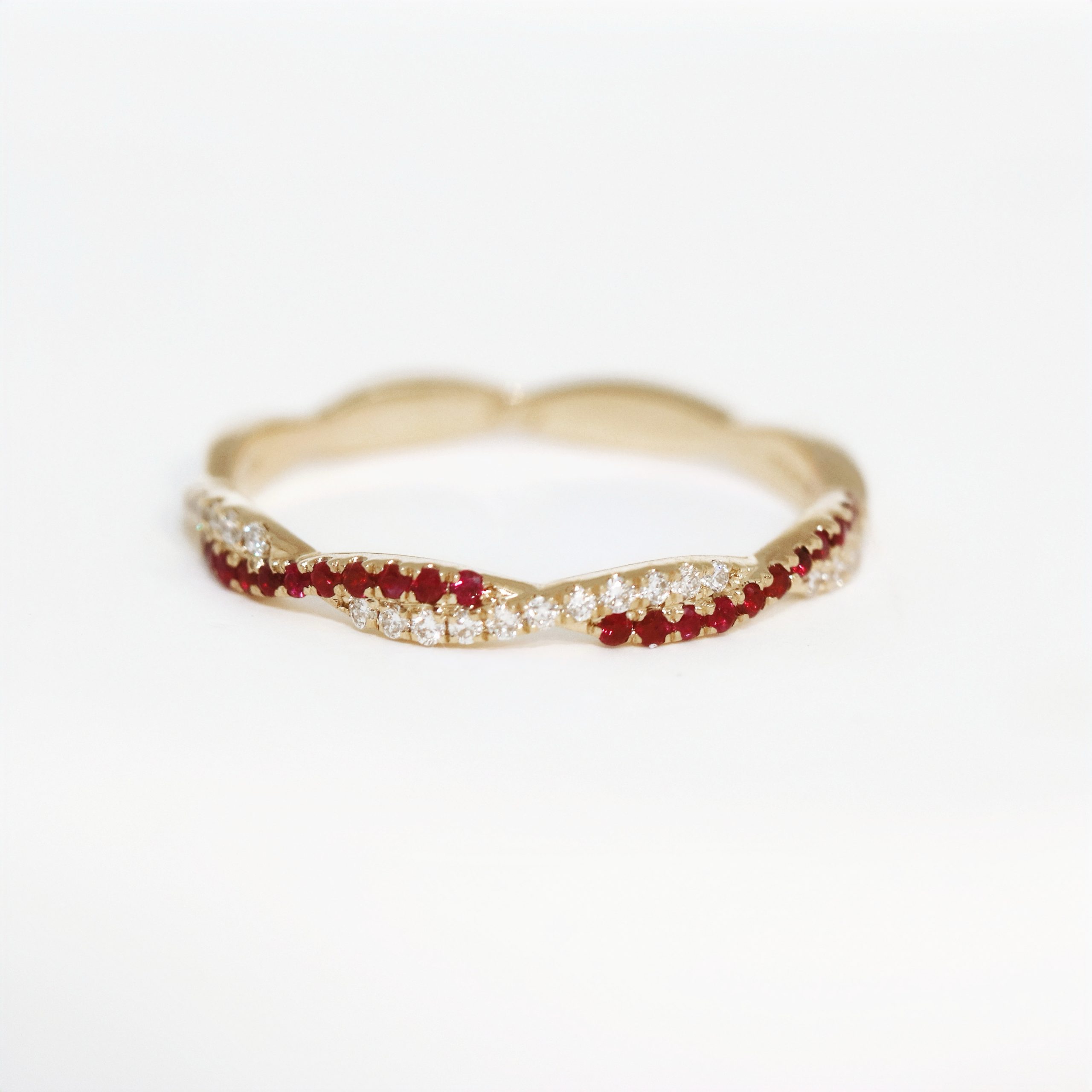 Twist Sapphire/Ruby & Diamond Ring - Image 6