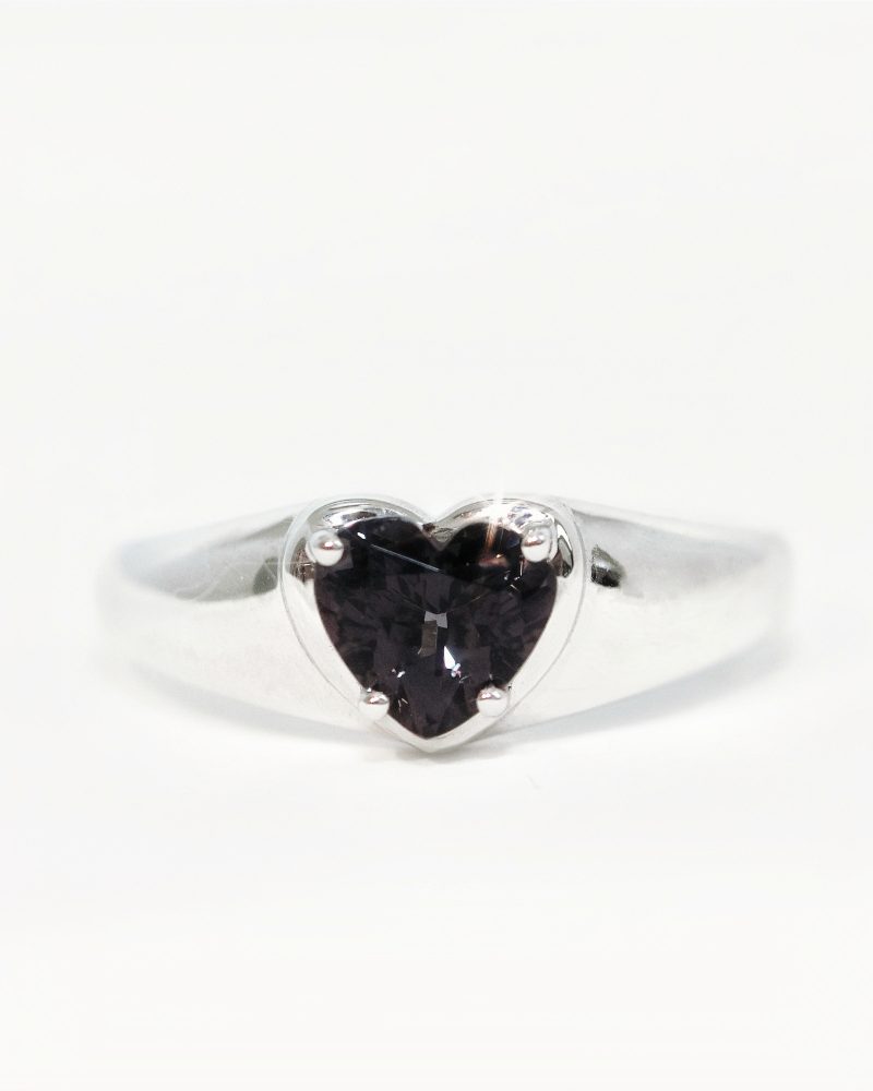 Heart Shape Spinel Signet Pinky Ring
