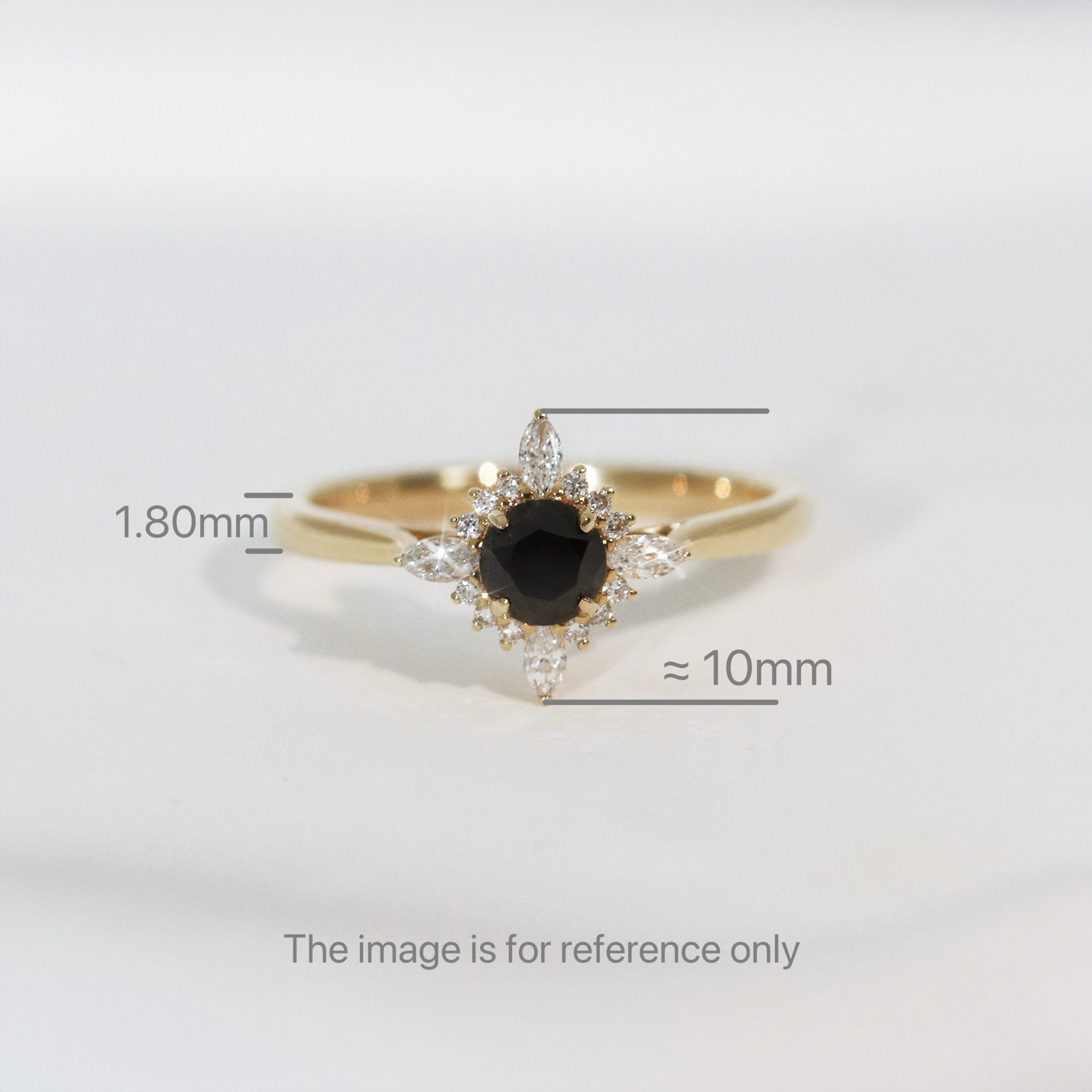 Black & White Diamond Starry Ring - Image 5