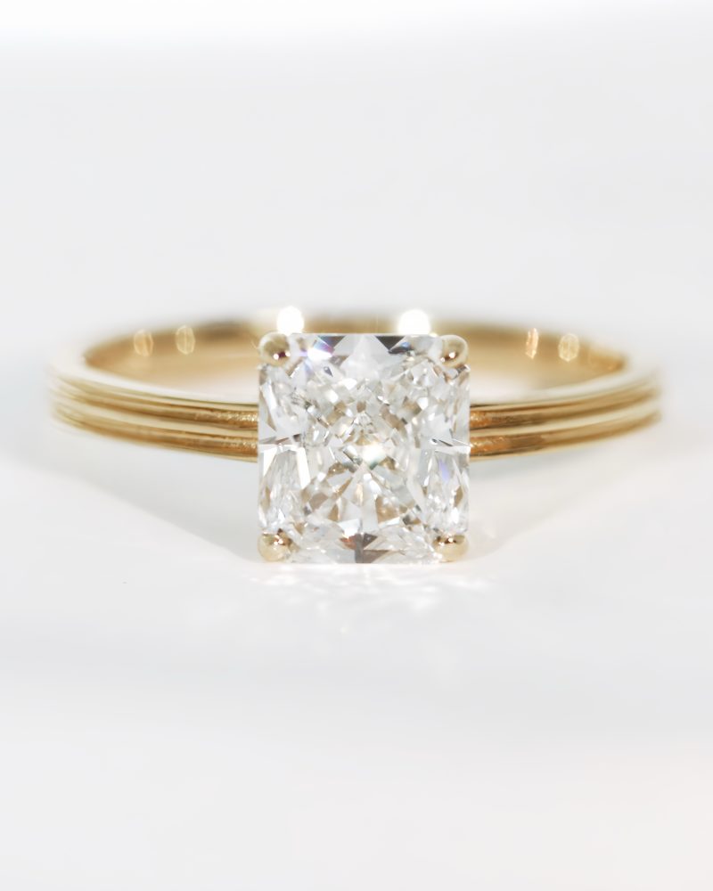 Radiant Cut Diamond Solitaire Ring