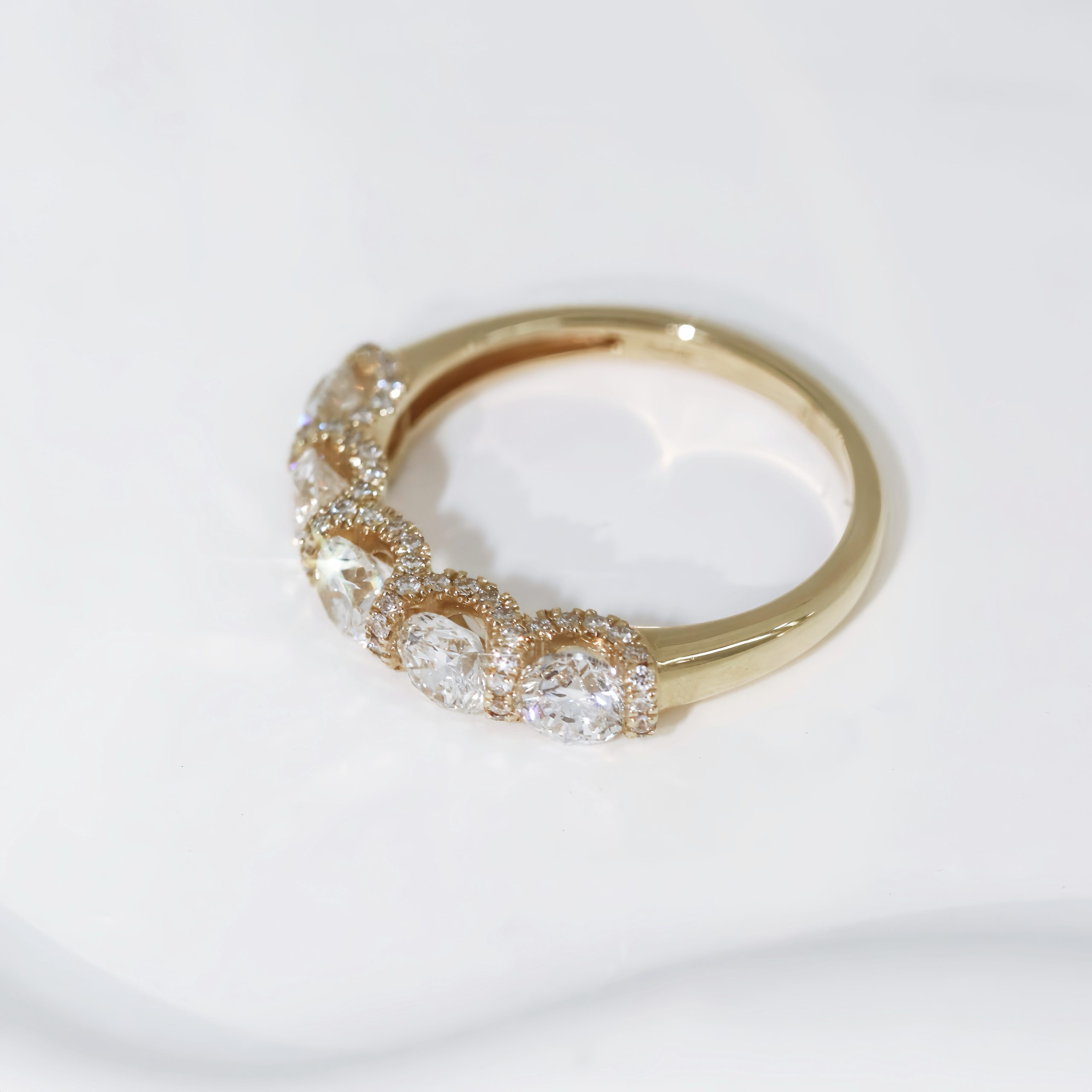 Five Stone Half Eternity Diamond Ring - Image 3