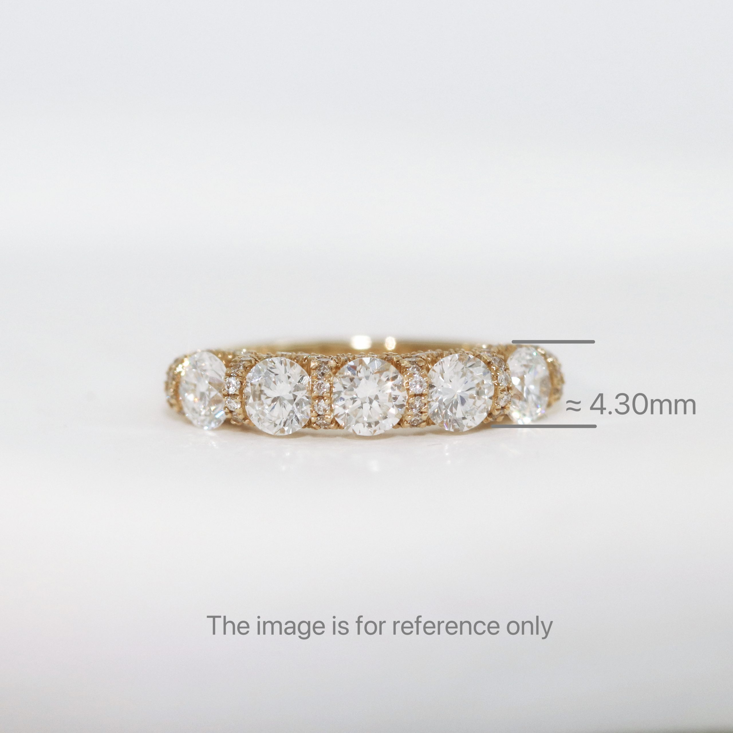 Five Stone Half Eternity Diamond Ring - Image 7