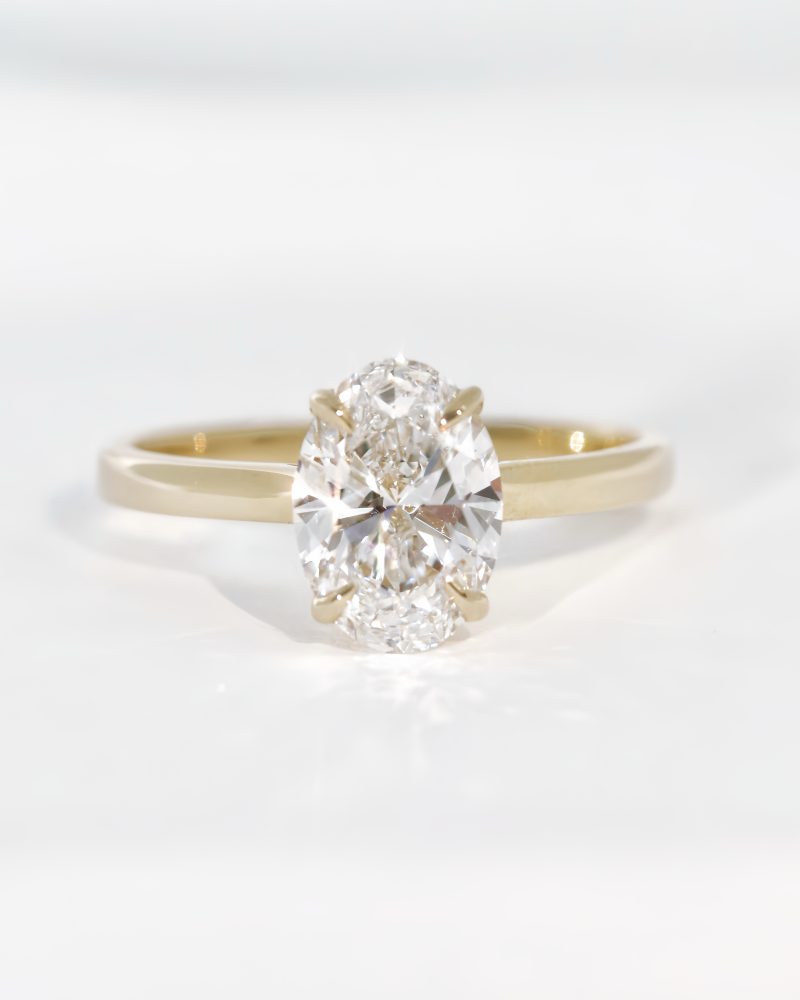 Oval Cut Solitaire Diamond Ring