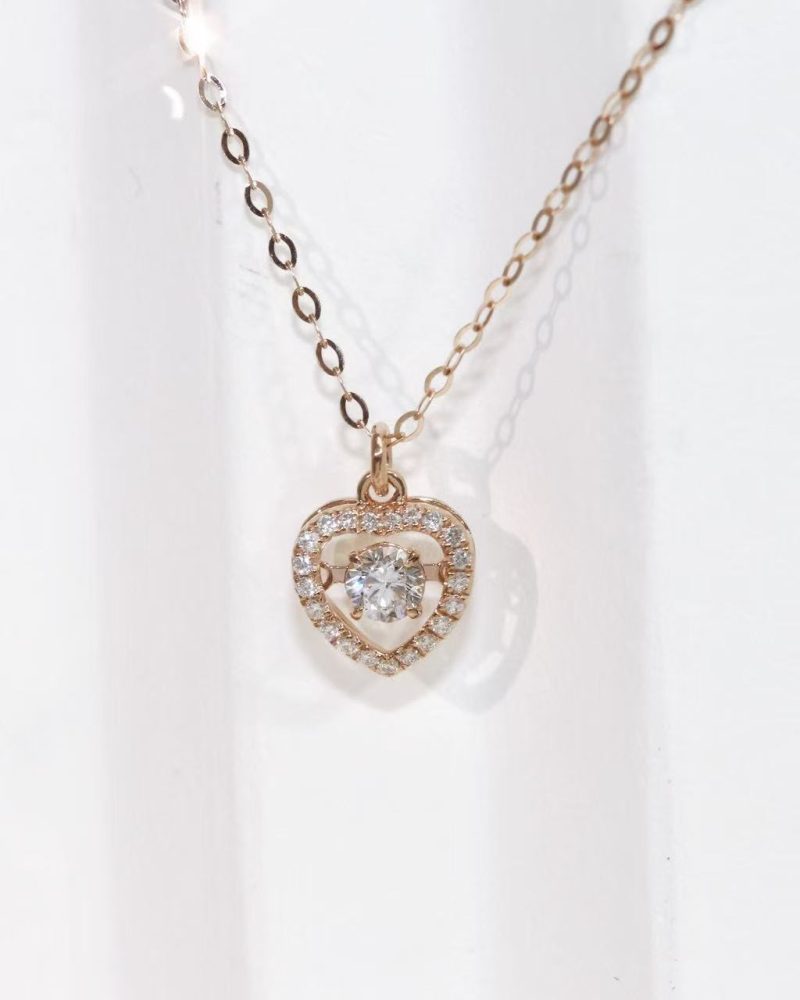 Heart Dancing Diamond Necklace