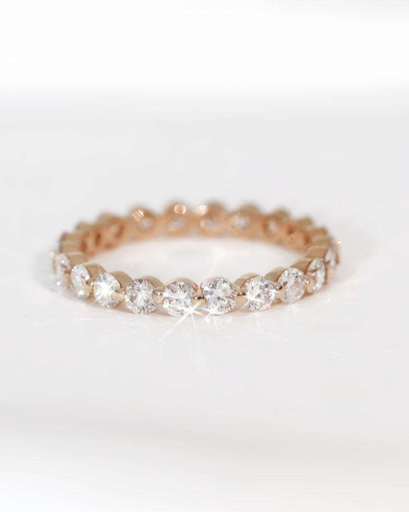 Single Prong Eternity Diamond Ring