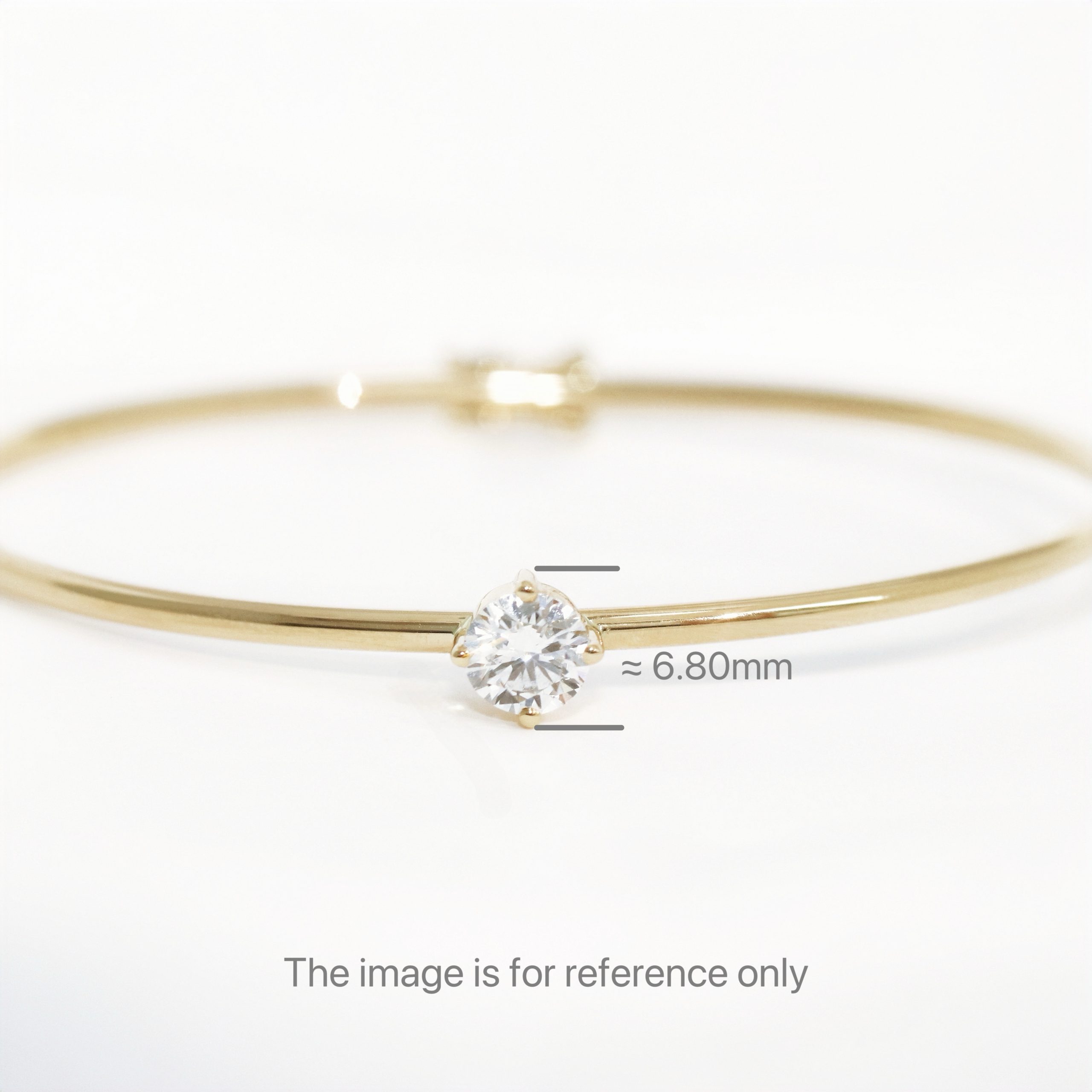 Round Diamond Solitaire Bangle - Image 8
