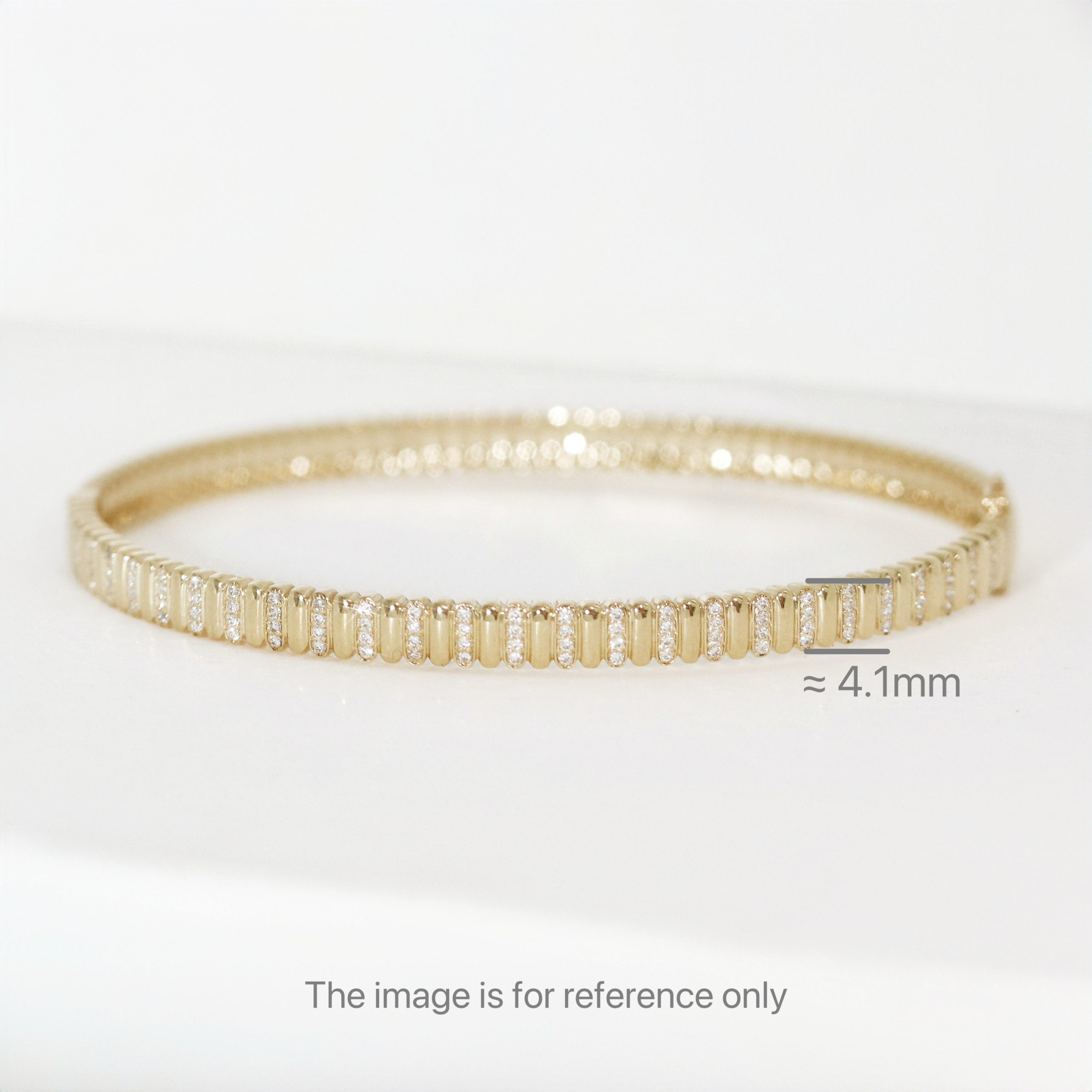 Accordion Diamond Bangle - Image 5