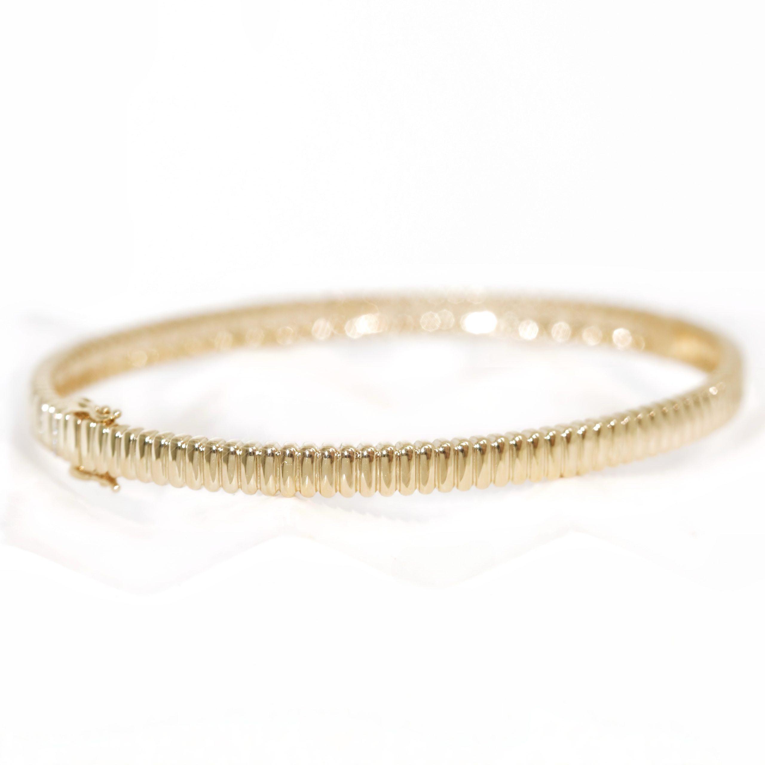 Accordion Diamond Bangle - Image 2