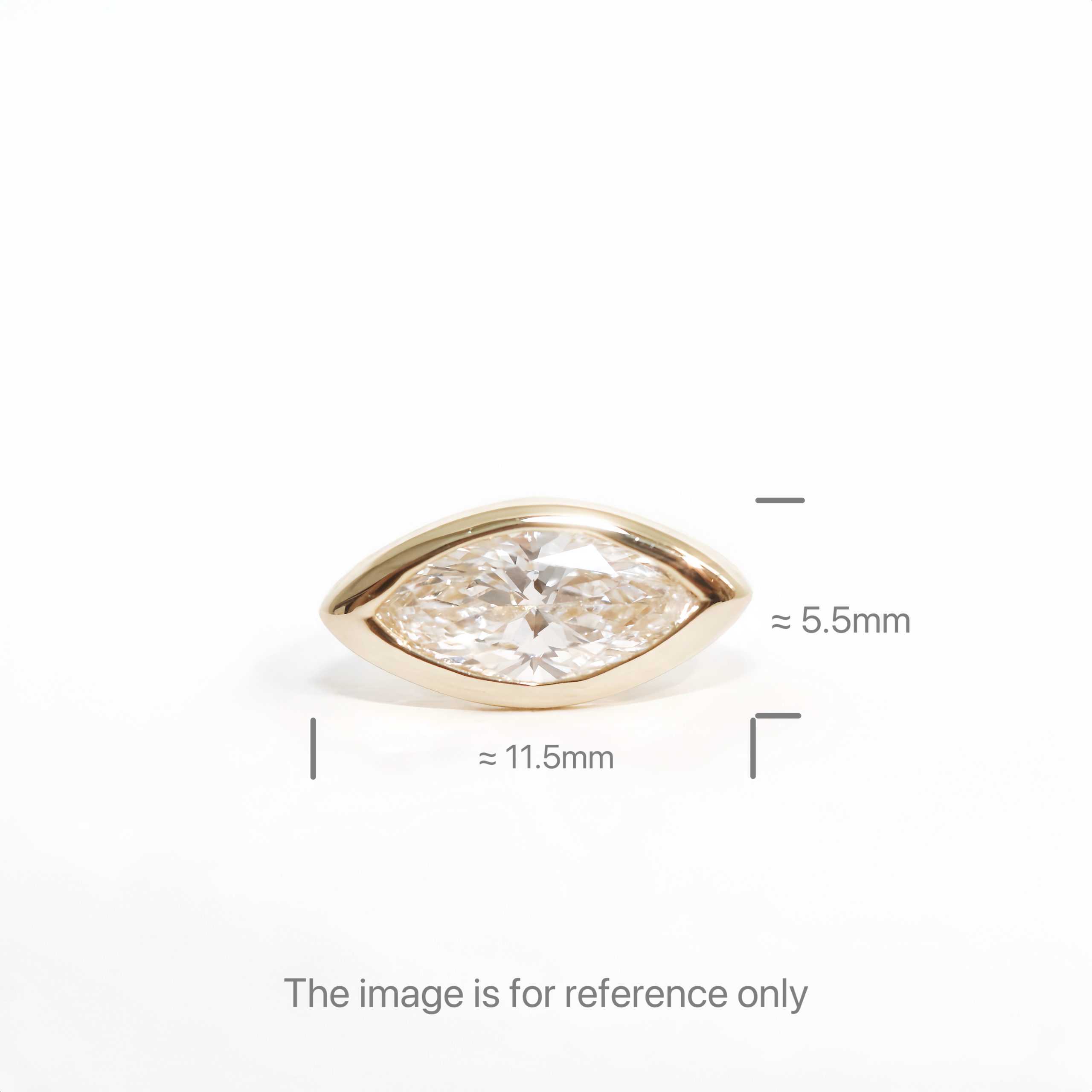 Eye of Light - Marquise Diamond Bezel Pendant - Image 3