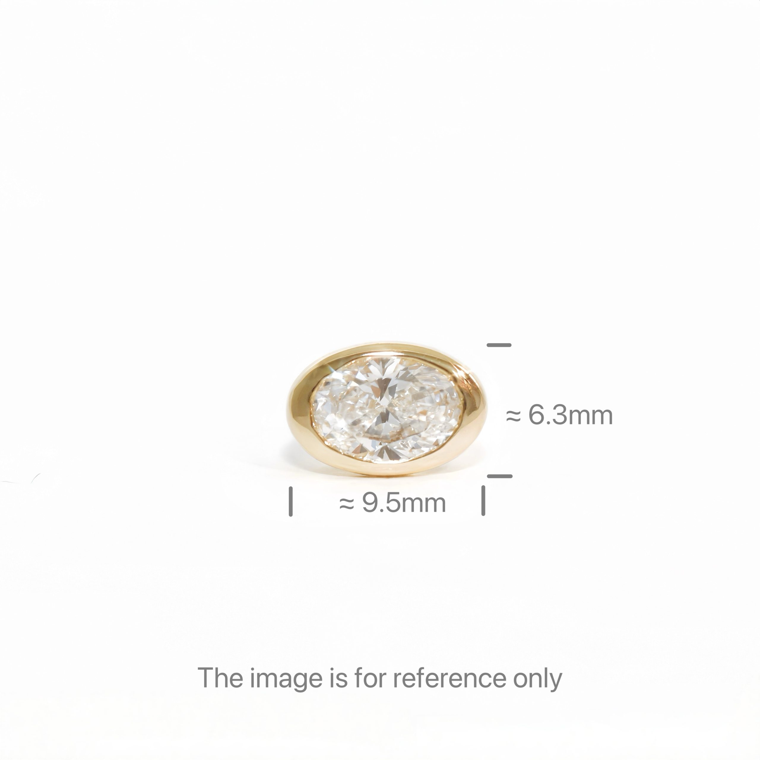 Lumina Oval - Oval Diamond Bezel Pendant - Image 6
